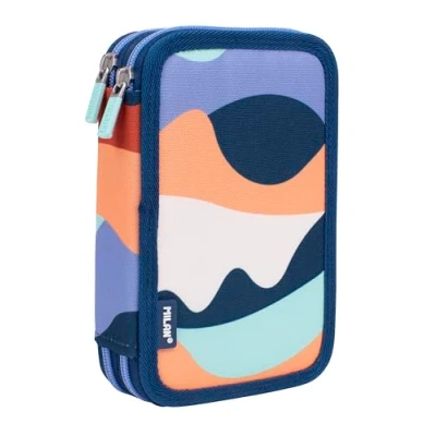 Image of MILAN® The Fun Series 2 Tier Pencil Case, Blue