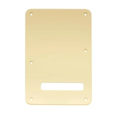 Image of Musiclily Guitar Strat Back Plate for Fender USA/Mexican Standard Stratocaster Modern Style, 1Ply Cream