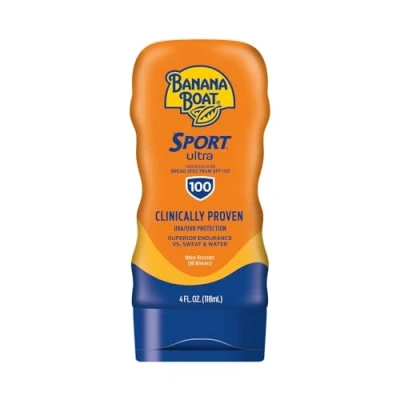 Image of Banana Boat Sport Performance Sunscreen Lotion SPF 100, 4 Ounce Bottles by