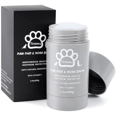 Image of Tinioey Dog Paw Balm for Dogs&amp; Cats with Vitamin E (68g Stick) All Natural Nose Protector/Moisturizer/Soother Gifts Essentials Horse Hoof Health Care Supplies