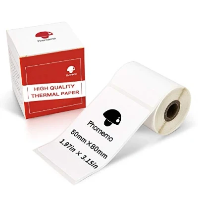 Image of Phomemo M110 Label,1.97&quot;x3.15&quot;(50x80mm), Multi Purpose Self Adhesive Thermal Label for M220 M221 M120 M150 M250 M260 M108 M100 M102 M200 Printer, 100 / Roll