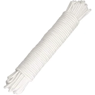 Image of KAV Natural Cotton Macrame Thick Strong Rope 5mm Diameter Ropes for Gardening, Roofrack Cord, Dying Cloths, Tying, Picture and Plant Hangings, DIY Crafts (15 M or 50 FT, Pack of 1)