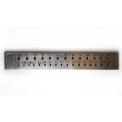 Image of Proops Jewellers 8&quot; Draw Plate with 30 Oval Holes. (J1012) Free UK Postage