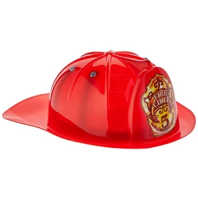 Image of PETERKIN CLASSICS fire Chief Rescue helmet Children’s fighter in yellow or red Fancy Dress, Book Day, Dress Up Roleplay Toys Costumes &amp; Accessories Ages 3+