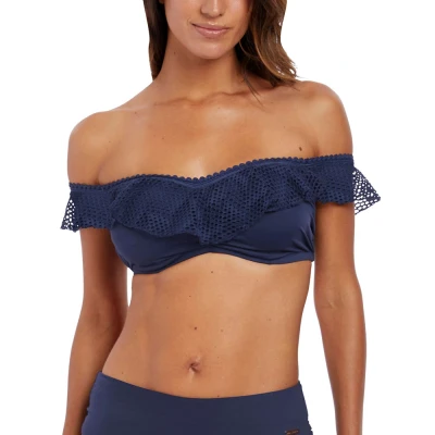 Image of Fantasie Women&#039;s Marseille Underwire Bardot Bandeau Bikini Top, Twilight, 36DD