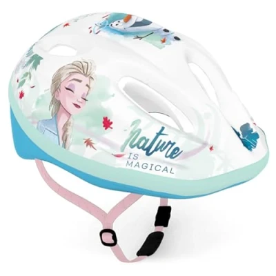 Image of Frozen Elsa Anna Olaf Children&#039;s bicycle helmet, for girls, lightweight, adjustable 52 56 cm (White)
