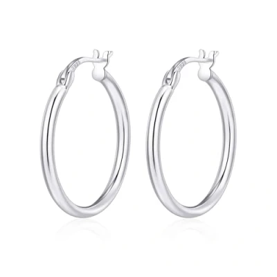 Image of Philip Jones Sterling Silver 25mm Hoop Earrings