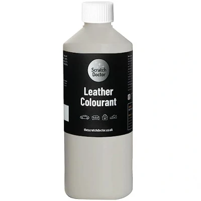 Image of Scratch Doctor Leather Colourant Restore &amp; Repair Faux Vinyl Paint for Furniture Sofas Car Seats Shoes Handbags (Ivory, 250ml)