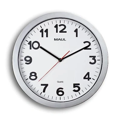Image of Maul Watch, Plastic Glass, Silver, Ø 35 cm