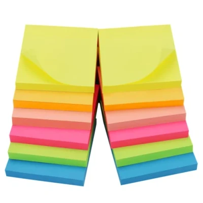 Image of OWLKELA 1200pcs Coloured Sticky Notes, 75 x 75mm, 12 Pads of 100 Sheets Self Stick Notes Set for Marking and Highlighting Pages