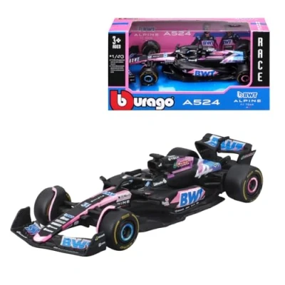 Image of HTLNUZD Bburago 1:43 2024 New F1 BWT Alpine A524#10 Pierre Gasly Alloy Racing Car 1/43 Formula One Model Die Cast Adult Collection Vehicles Gift (Color box version)