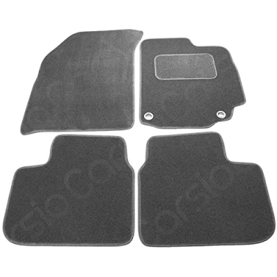 Image of Carsio Carpet Car Mats For Suzuki SX4 2006 to 2014 4 Piece Set Tailored Fit Floor Mat Complete Accessory Black Custom Fitted All Weather, Anti Slip Backing &amp; Trim