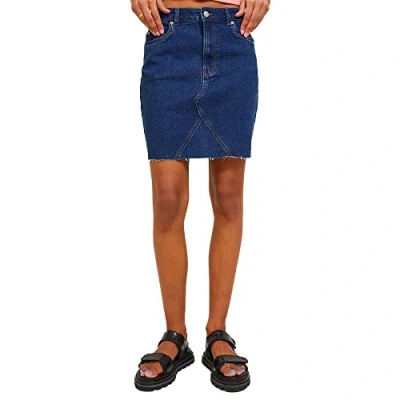Image of JJXX Women&#039;s Jxhazel Short Skirt Hw Rh AKM Ln, Medium Blue Denim/Detail:akm2, XL