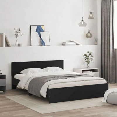 Image of VidaXL Bed Frame without Mattress - Black - 140x190 cm