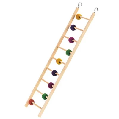 Image of Interactive Ladder Activity Parrot Toy For Pet Birds, Small Parrots, Budgies, Cockatiels, Lovebirds 9 Steps