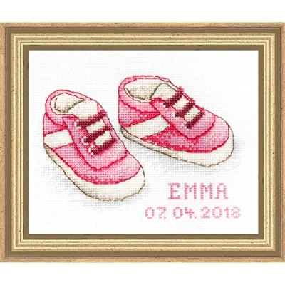 Image of Luca S B1139 Baby Shoes Cross Stitch Kit