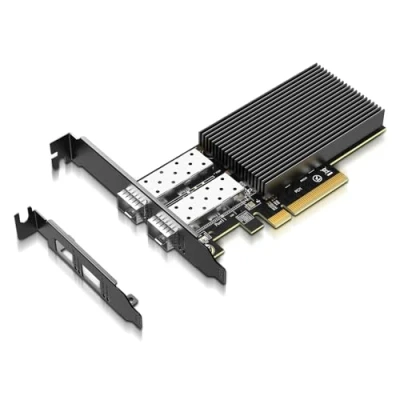 Image of 10gb Ethernet Card with 82599ES (X520 DA2) Controller GiGaPlus PCI E Network Adapter, Dual LAN SFP+ Ports, NIC Support Windows/Windows Server/VMware Functions for 10Gbe Networking NAS