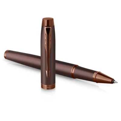 Image of PARKER IM Monochrome Rollerball Pen Burgundy Finish and Trims Fine Point Black Ink Gift Box
