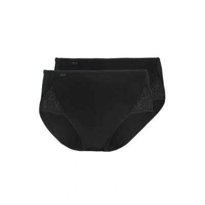 Image of Sloggi Purse Sense LUX MAXI 2 PACK Briefs, Women&#039;s, Size: 16, Black