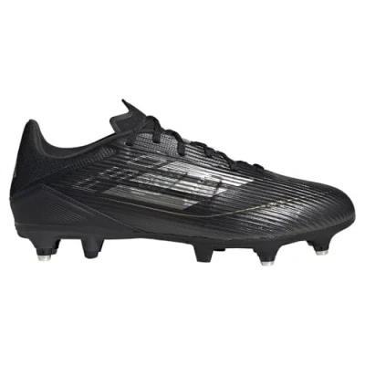 Image of adidas Performance F50 League SOFT Ground Screwin stud football boots, Men&#039;s, Size: 11, Core black/iron metallic/gold metallic Textile/synthetics