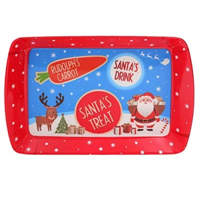 Image of The Leonardo Collection Children&#039;s Christmas Tableware Little Stars Design 24cm Tray