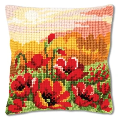 Image of Vervaco Cross Stitch Cushion Kit, Cotton Polyester, Assorted