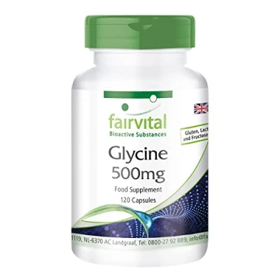 Image of Fairvital Glycine 500mg Vegan HIGH Dosage 120 Capsules Amino Acid