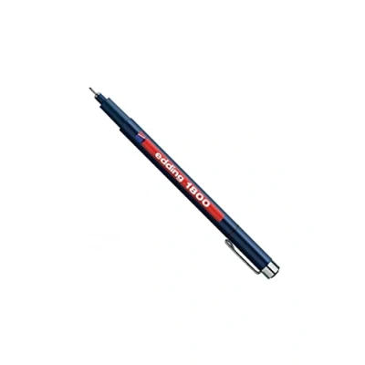 Image of edding 1800 profipen black 10 pens line width 0.35 mm fineliner pen for precise writing, sketching and technical drawing fine, metal encased nib suitable use with rulers stencils