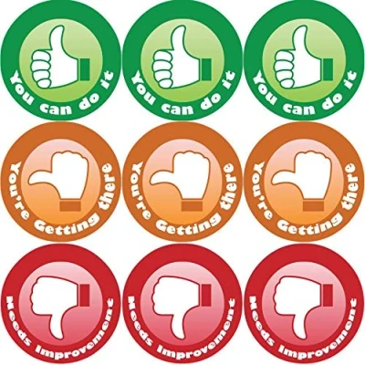Image of 144 Thumbs 30mm School Reward Stickers for Teacher, Parent,