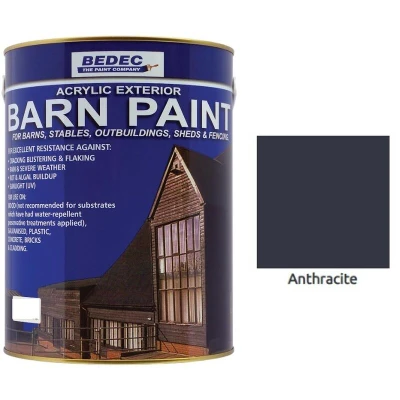 Image of Bedec Barn Paint Anthracite Satin 5 litres