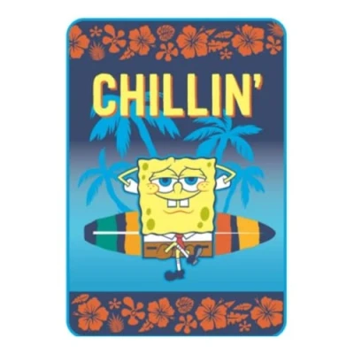 Image of Franco Spongebob Squarepants Bedding Super Soft Micro Raschel Throw Blanket, 62 in x 90 in, (Officially Licensed Product) Collectibles