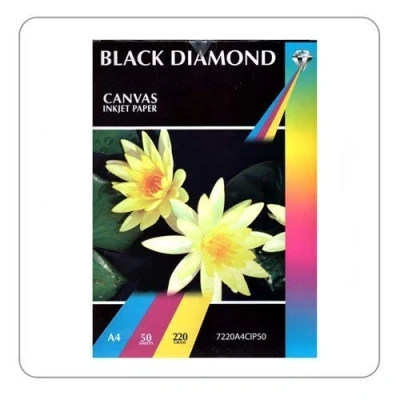 Image of Summer Sale 50 Sheets 220gsm Professional Grade A4 Matt Canvas Textured Inkjet White Photographic &amp; Fine Art Paper (Ink Jet Photo Paper)