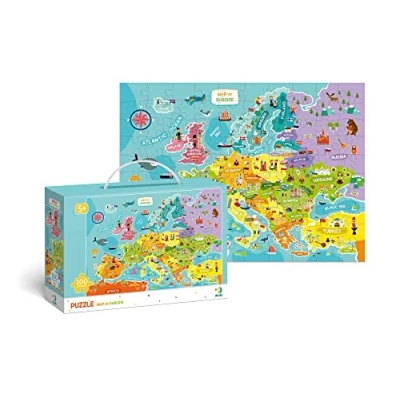 Image of Map of Europe Jigsaw Puzzle for Kids 5 years old and up 100 pieces Children Dodo Educational Gift Boys Girls