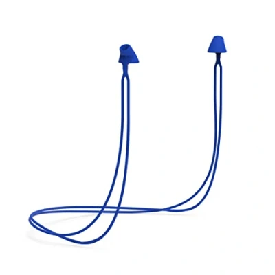 Image of Flare Calmer Kids Secure Ear Plugs Alternative Reduce Annoying Noises Without Blocking Sound Soft Reusable Flexible Silicone with Built in Lanyard Blue