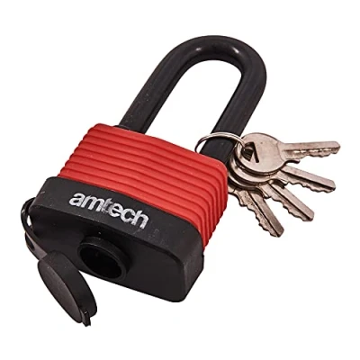Image of Amtech T0765 50mm Long Shackle Weatherproof Padlock, Outdoor Wide Range of Security Applications