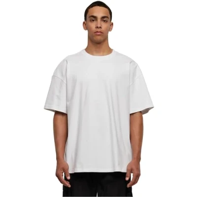 Image of Build Your Brand Men&#039;s By163 Ultra Heavy Cotton Box Tee T Shirt, White, XL