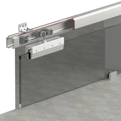 Image of Glass Sliding Door Track System Top Hung 120kg Per DecorAndDecor (3.6m Kit for One Door)