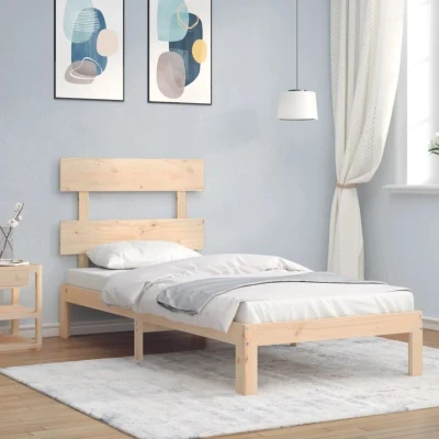 Image of Bed Frame without Mattress Single Solid Wood Pine Vidaxl