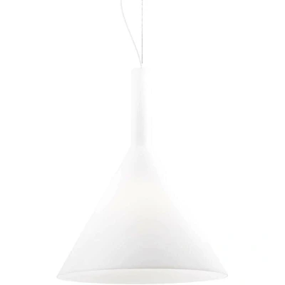 Image of Cocktail 1 Light Large Dome Ceiling Pendant White, E27