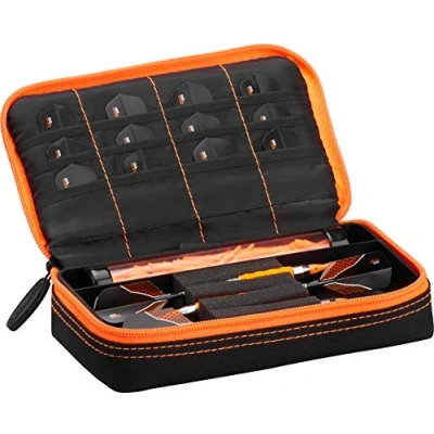 Image of Casemaster by GLD Products Plazma Black with Orange Trim Dart Case