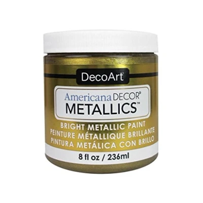 Image of DecoArt Americana Décor Vintage Brass Metallic Jar Of Paint, Acrylic, 7 x 8 cm
