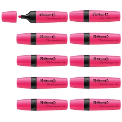 Image of Pelikan Highlighter 490 Bright Pink Pack of 10 814102