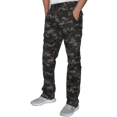 Image of BRAND KRUZE Mens Cargo Combat Trousers KZ116 Camouflage Green Camo Summer Pants Jeans All Waist Sizes (UK, &amp; Inseam, 34, Dark Grey)