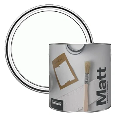 Image of Rust Oleum Colours Matt Emulsion Wall and Ceiling Paint Moonstone 2.5L