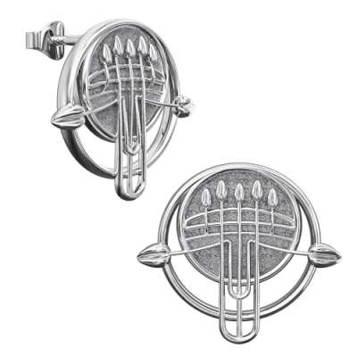 Image of CHARLES RENNIE MACKINTOSH Silver Earrings Pulpit. Jewellery gift box included. 922