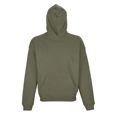 Image of SOLS Unisex Adult Connor Organic Oversized Hoodie (Khaki) Cotton Size Medium