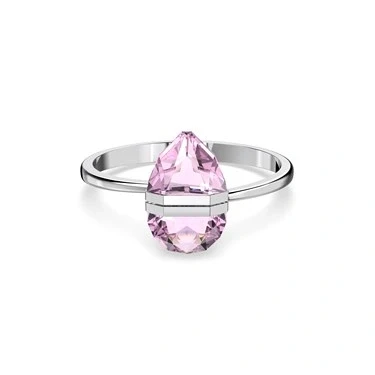 Image of Swarovski Lucent bangle, Pink, Rhodium plated