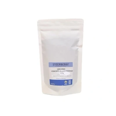 Image of Steenbergs Organic Cracked Black Pepper 150g