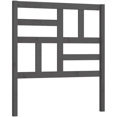 Image of vidaXL Bed Headboard Grey 106x4x104 cm Solid Wood Pine