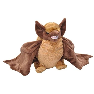 Image of Wild Republic Brown Bat Plush Soft Toy, Cuddlekins Cuddly Toys, Gifts for Kids 30 cm
